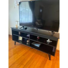 Modern Entertainment Center, Console Table, TV Stand up to 55' (Black)