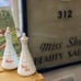 c1920s Beauty Salon Sign glass Door Panel framed Antique VTG African-American