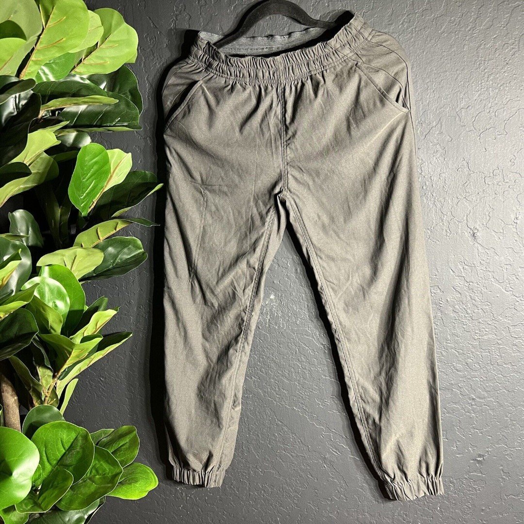 Prana Jogger Pants XS Drawstring Elastic Waist Cargo Zip Pocket Brown Outdoor
