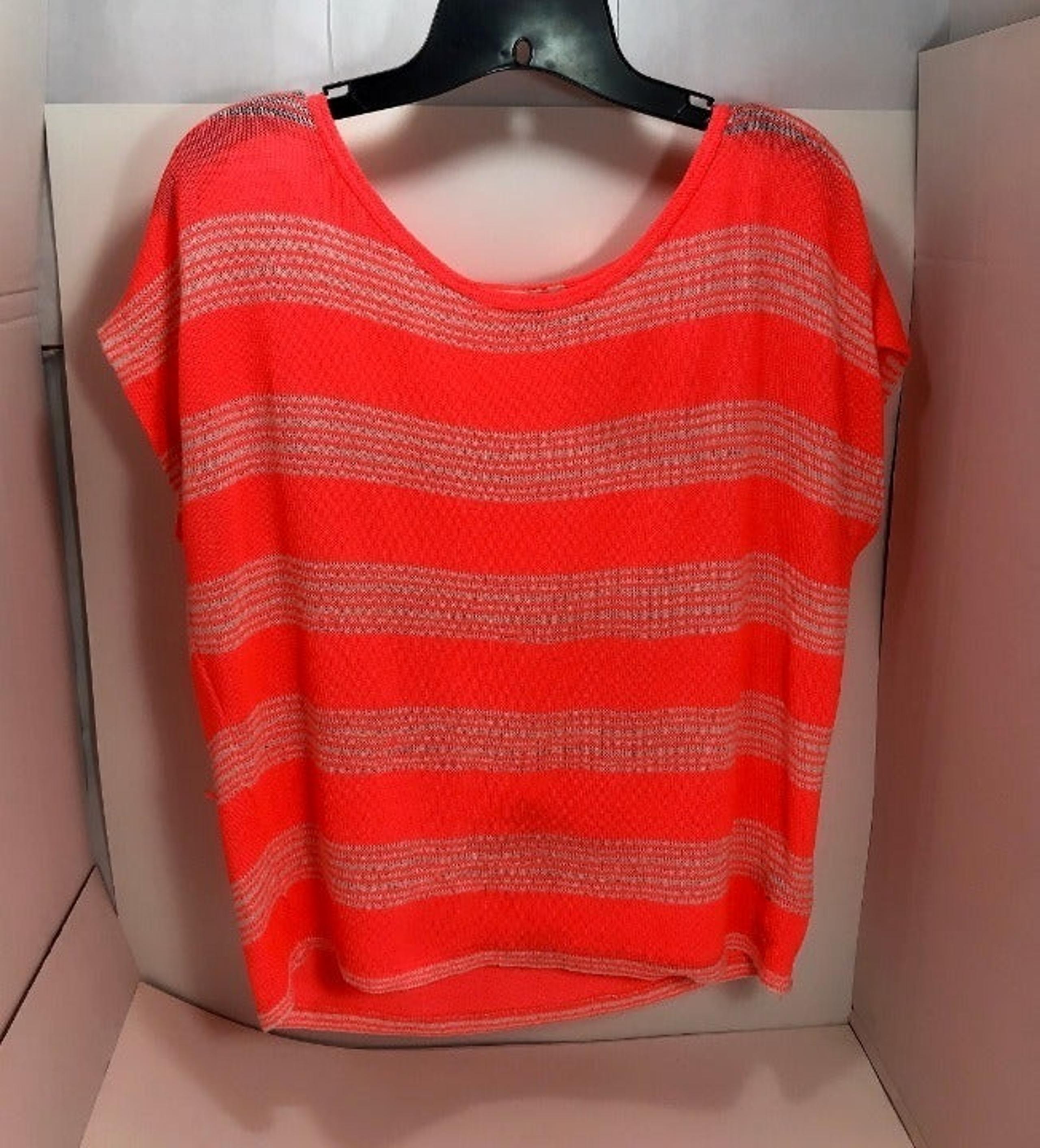 Aeropostale Orange Striped Purple Top