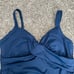 Lands' End Women's 12 Tummy Control V-Neck Wrap Underwire Tankini Top Swimsuit