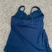Lands' End Women's 12 Tummy Control V-Neck Wrap Underwire Tankini Top Swimsuit