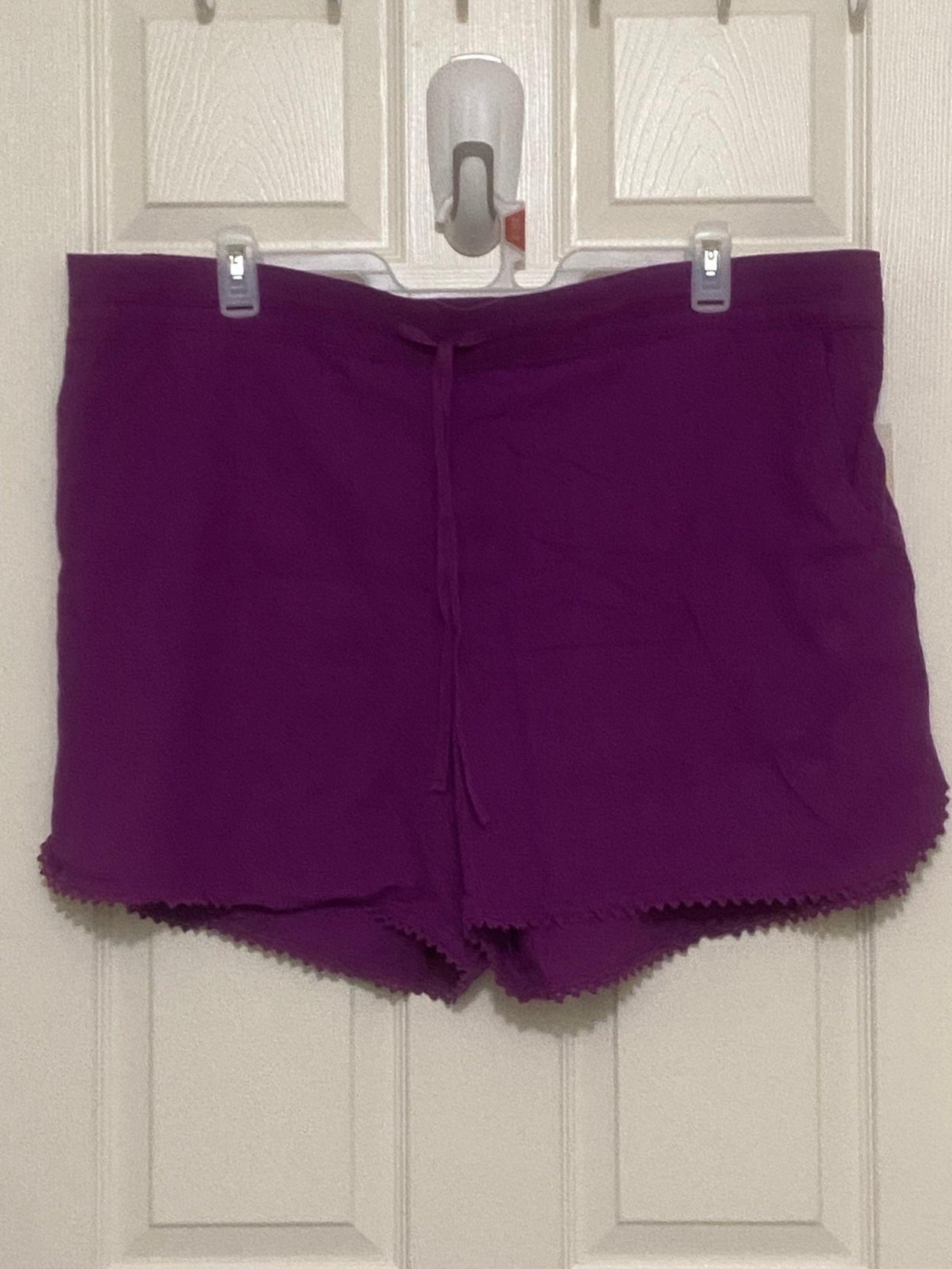 OX (14W) Terra And Sky Women's Plus Size Ruffle Edge Shorts