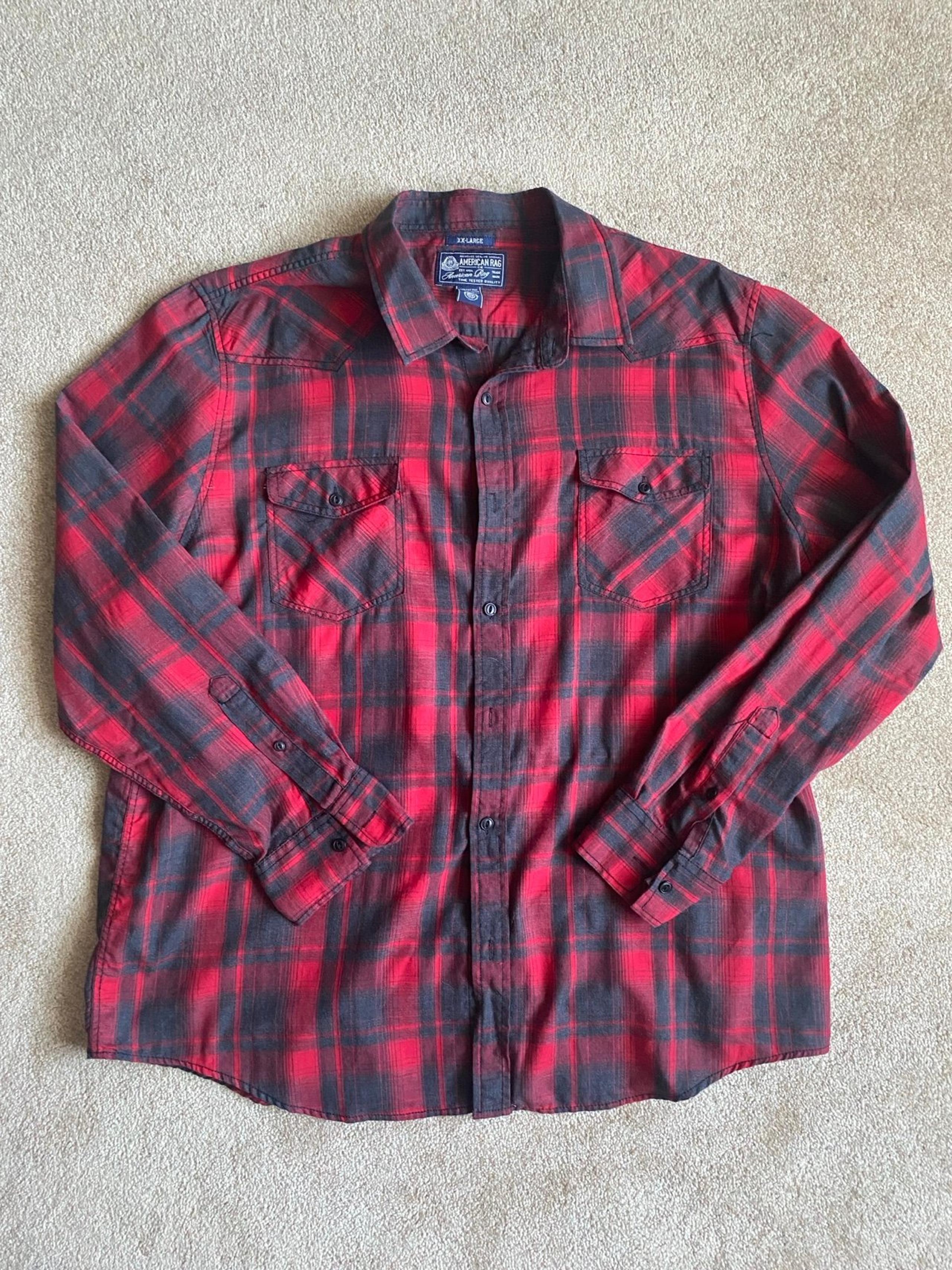 American Rag Mens XX-Large Long Sleeve Plaid Button Down Shirt.