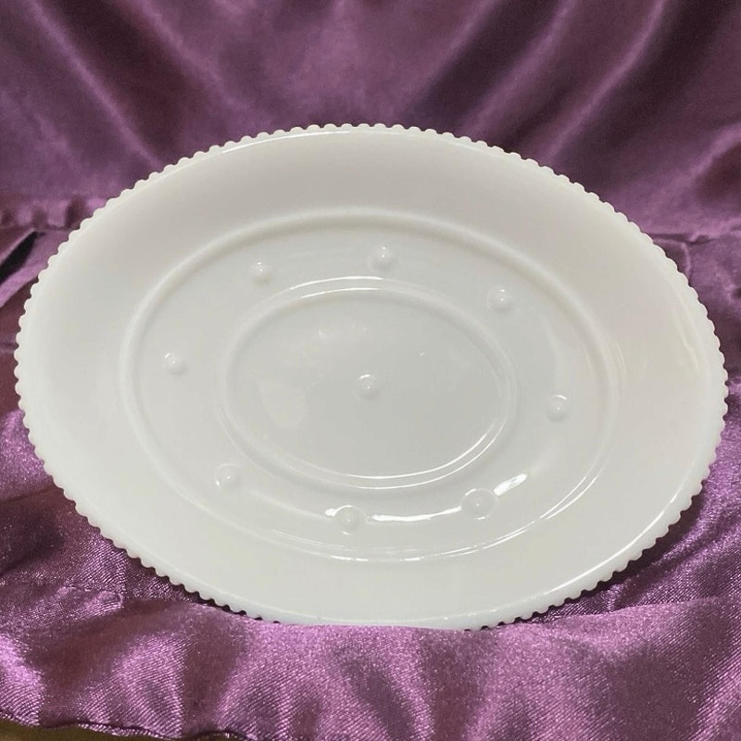 Milk Glass Textured scalloped soap dish trinket tray Simply Shabby Chic TARGET