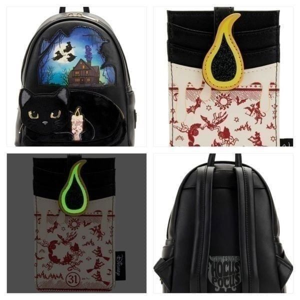 Hocus Pocus Binx Pocket Backpack & Candle Cardholder Loungefly NWT