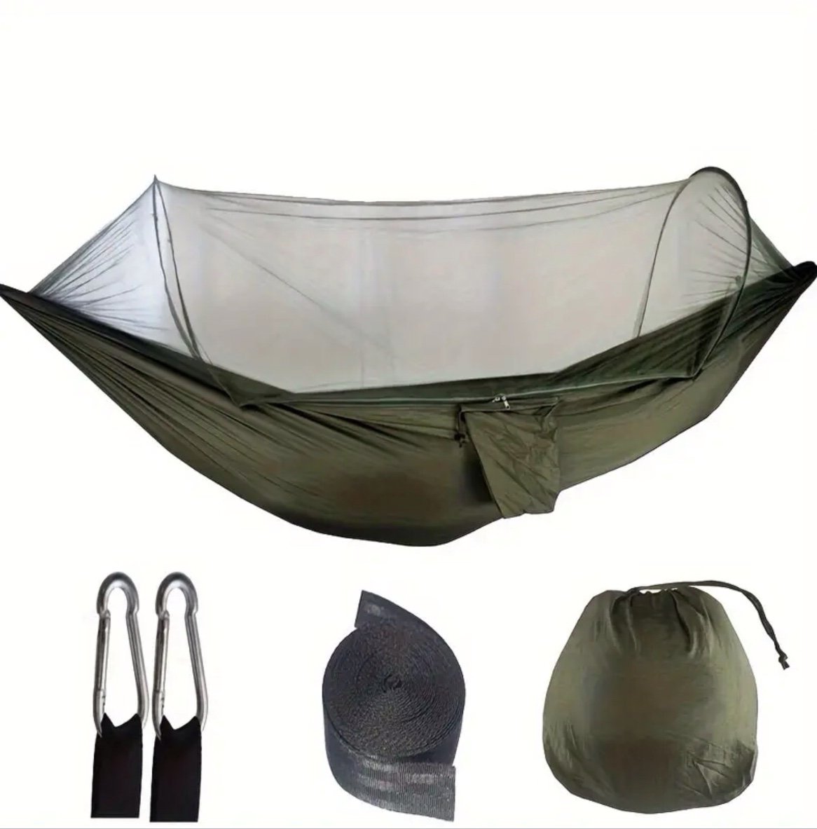 Quick-Setup Mosquito Net Hammock - Spacious, Breathable, and Portable