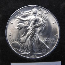 1945 S WALKING LIBERTY HALF DOLLAR CHOICE ORIGINAL BU POPULAR TYPE COIN