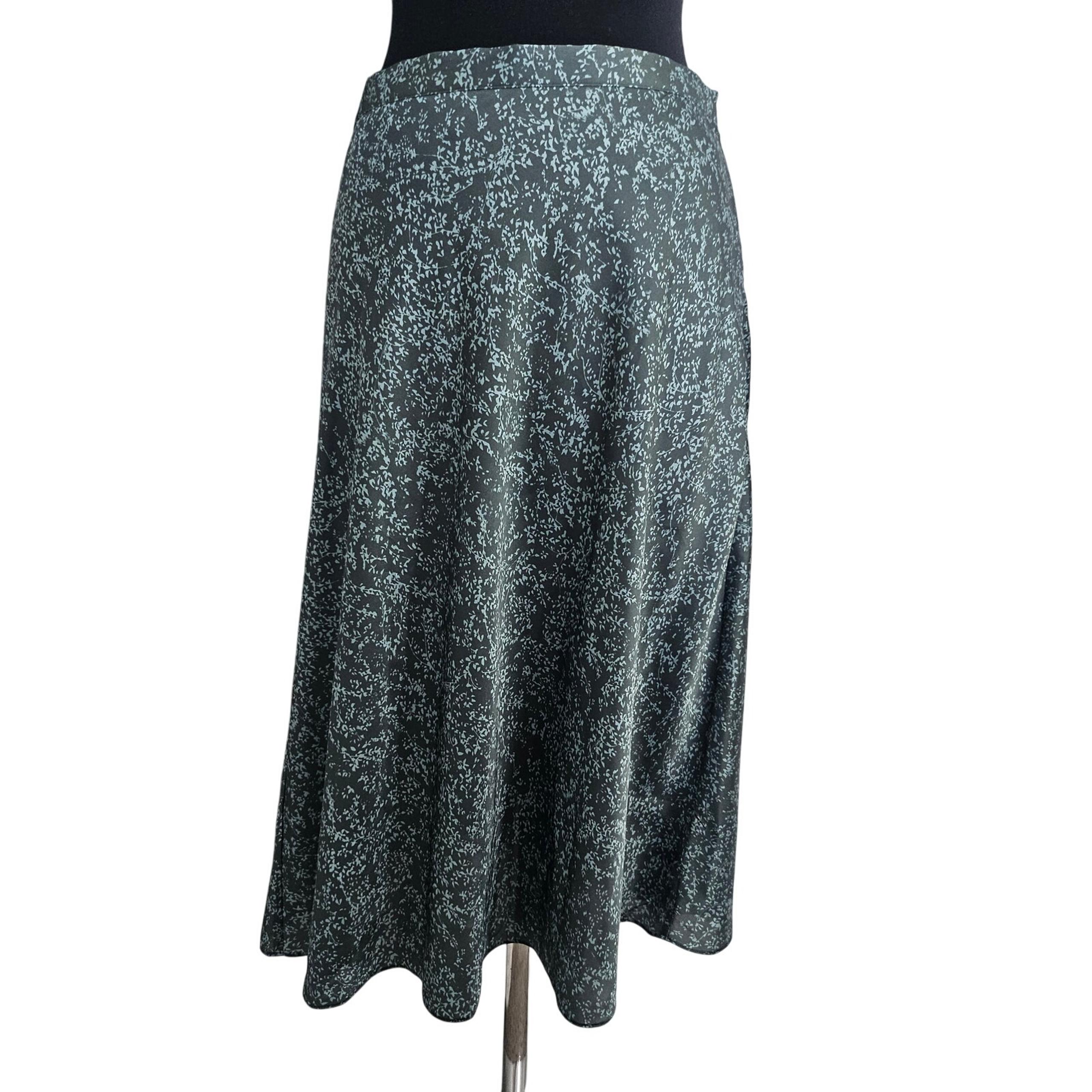 Gianni Bini Botanical Sateen A-Line Skirt - Size 12