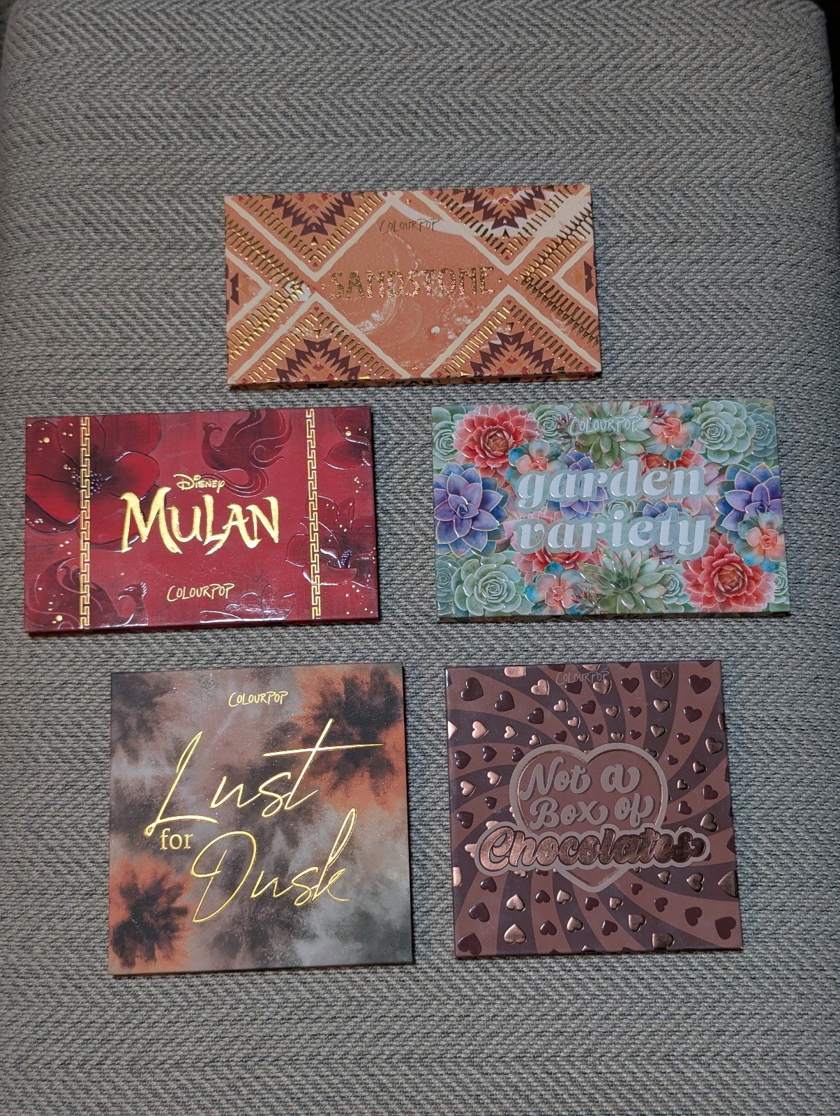 5 Colourpop pallets lot