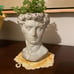6.5 Planter / Small Tall Classic Man Head Planter Garden Art