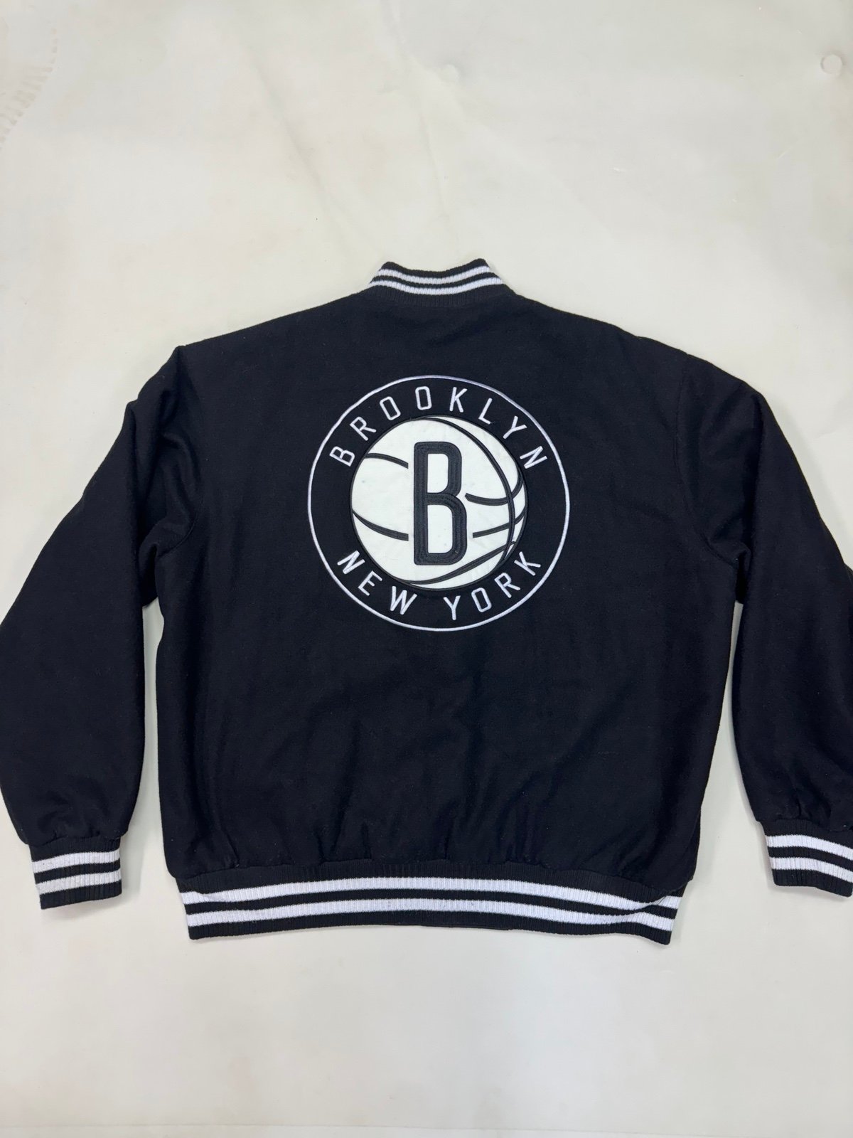 Brooklyn Nets Wool Reversible Jacket Men’s Size XXL Black JH Design