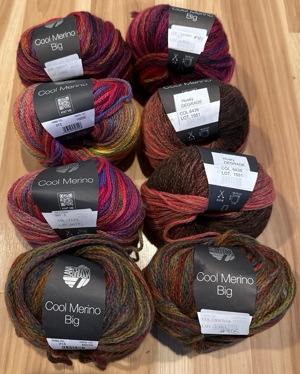 Yarn lot 8 skeins for 60