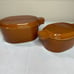 Set of 2 Vintage Bennington Potters David Gill Roaster Dutch Ovens # 1855 #1856