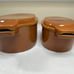 Set of 2 Vintage Bennington Potters David Gill Roaster Dutch Ovens # 1855 #1856