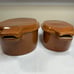 Set of 2 Vintage Bennington Potters David Gill Roaster Dutch Ovens # 1855 #1856