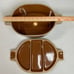 Set of 2 Vintage Bennington Potters David Gill Roaster Dutch Ovens # 1855 #1856