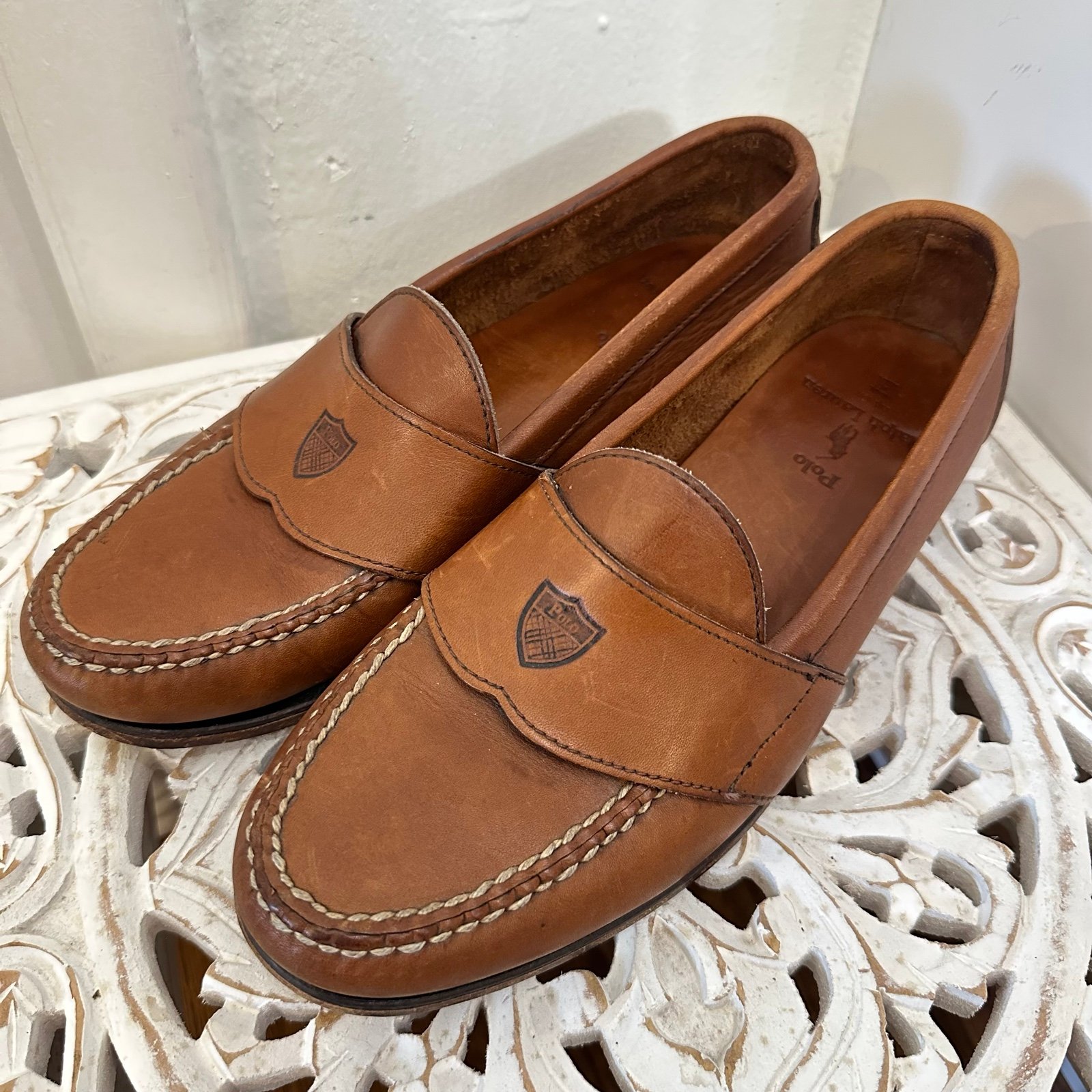 New Polo Ralph Lauren Paxton Crest Velvet & Silk Slipper