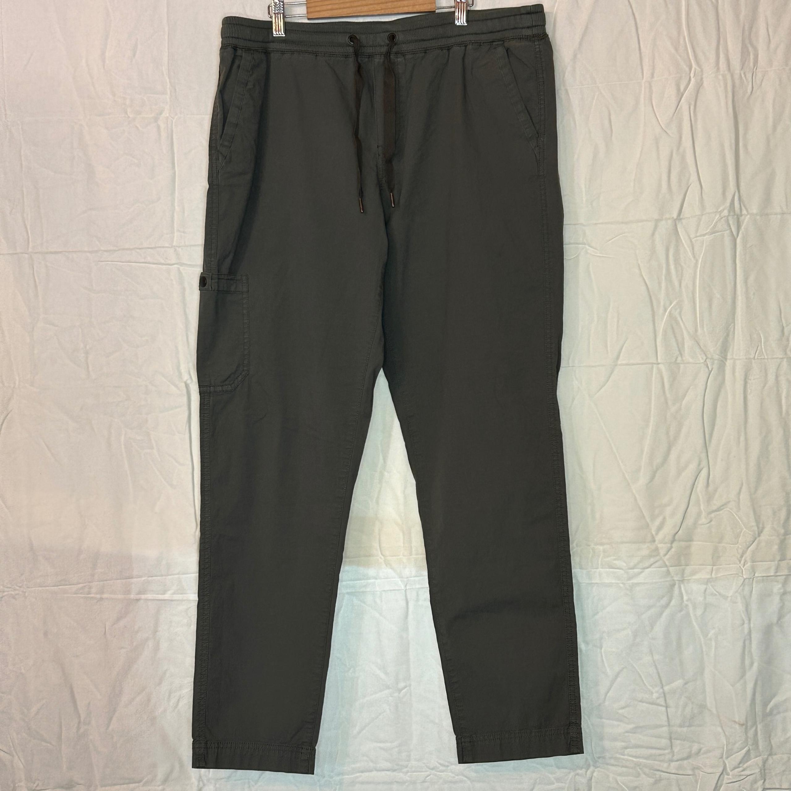 L.L. Bean Olive Green Cargo Pants Relaxed Fit Drawstring Waist Women's L Outdoor