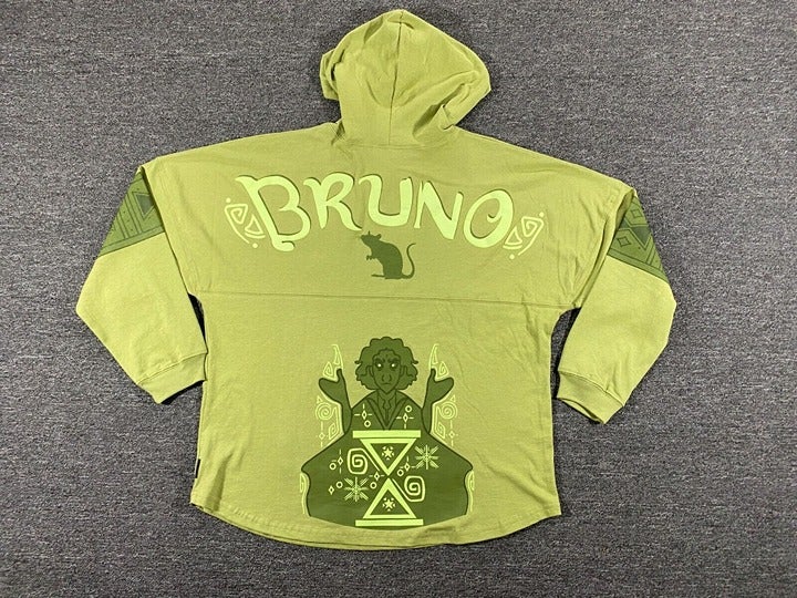 Disney Spirit Jersey Adult Extra Large Green Encanto Bruno Hooded Glow In Dark
