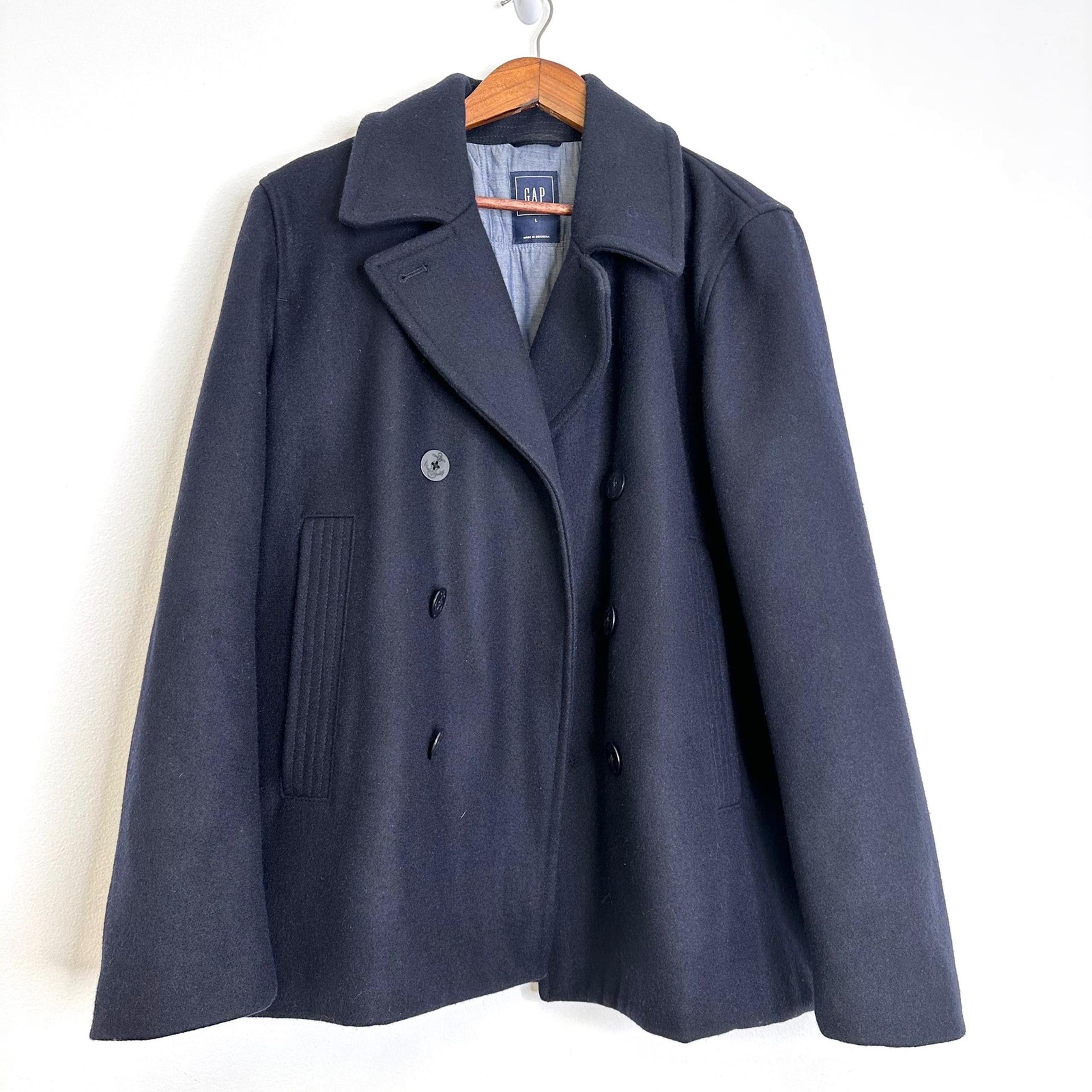 Gap Wool Blend Peacoat in True Navy Size L