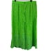 JOHNNY WAS Womens Cropped Pants Wide Leg Lime Green Floral Scalloped Hem Sz Sm