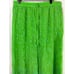 JOHNNY WAS Womens Cropped Pants Wide Leg Lime Green Floral Scalloped Hem Sz Sm