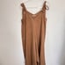 YAYAVOO Over Sized 100% Linen Wide Leg Jumpsuit