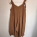 YAYAVOO Over Sized 100% Linen Wide Leg Jumpsuit