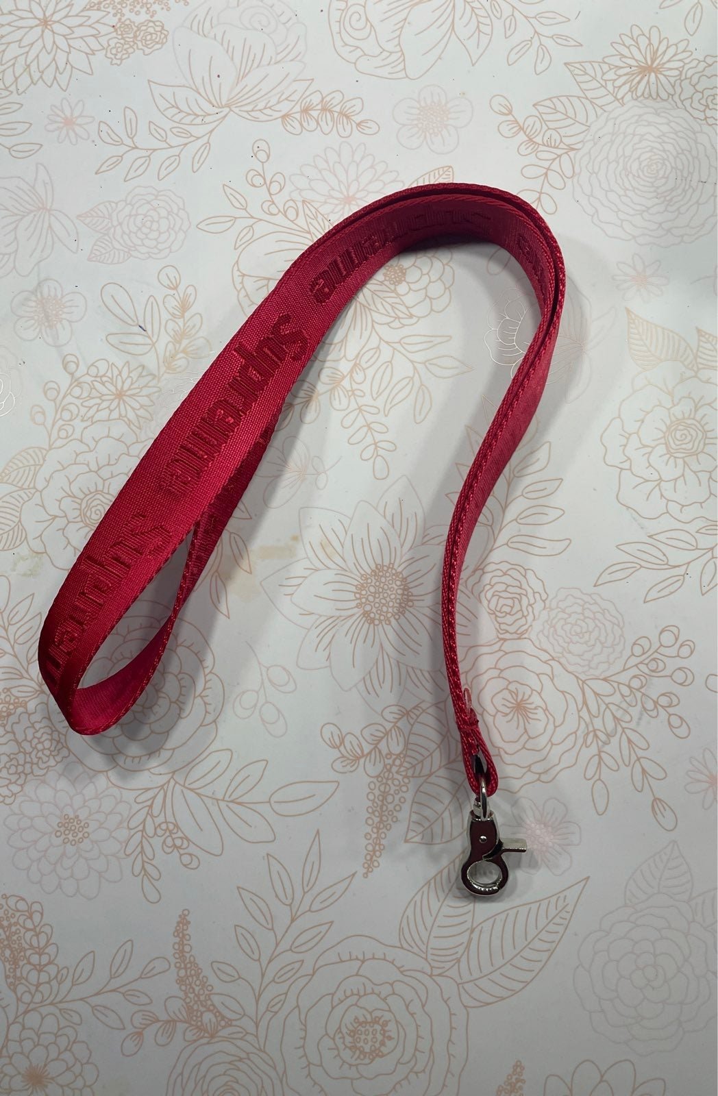 Red Supreme lanyard