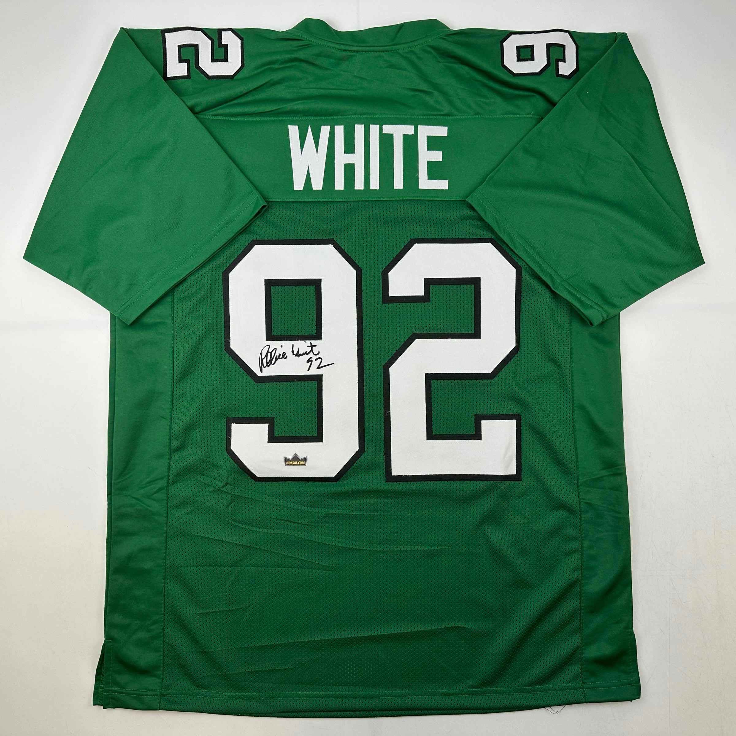 Facsimile Autographed Reggie White Philadelphia Kelly Green Auto Jersey Size M