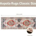 Turkish Rug Runner for Bedroom 2x6ft Non Slip Distressed Hallway Runner