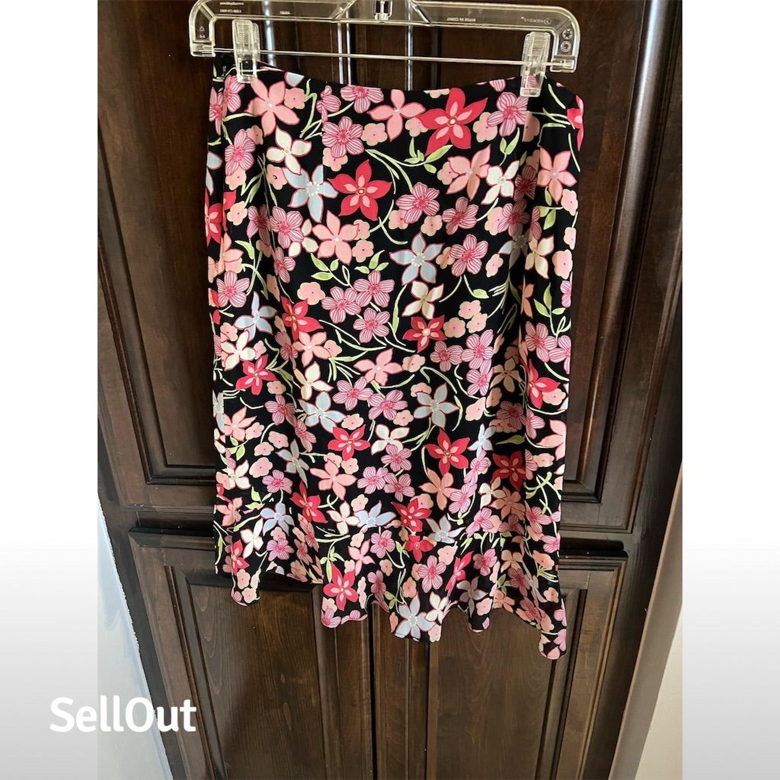 Harolds Women's Size 8 Multicolor Floral Midi Skirt Casual