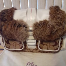 Coach Signature Fur Collection Handbag