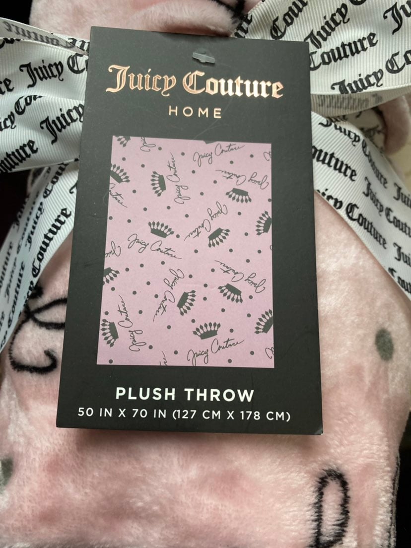 Juicy couture plush throw