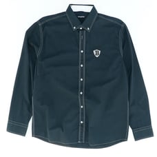 Extra Large BALMAIN Black Long Sleeve Button Down Shirt