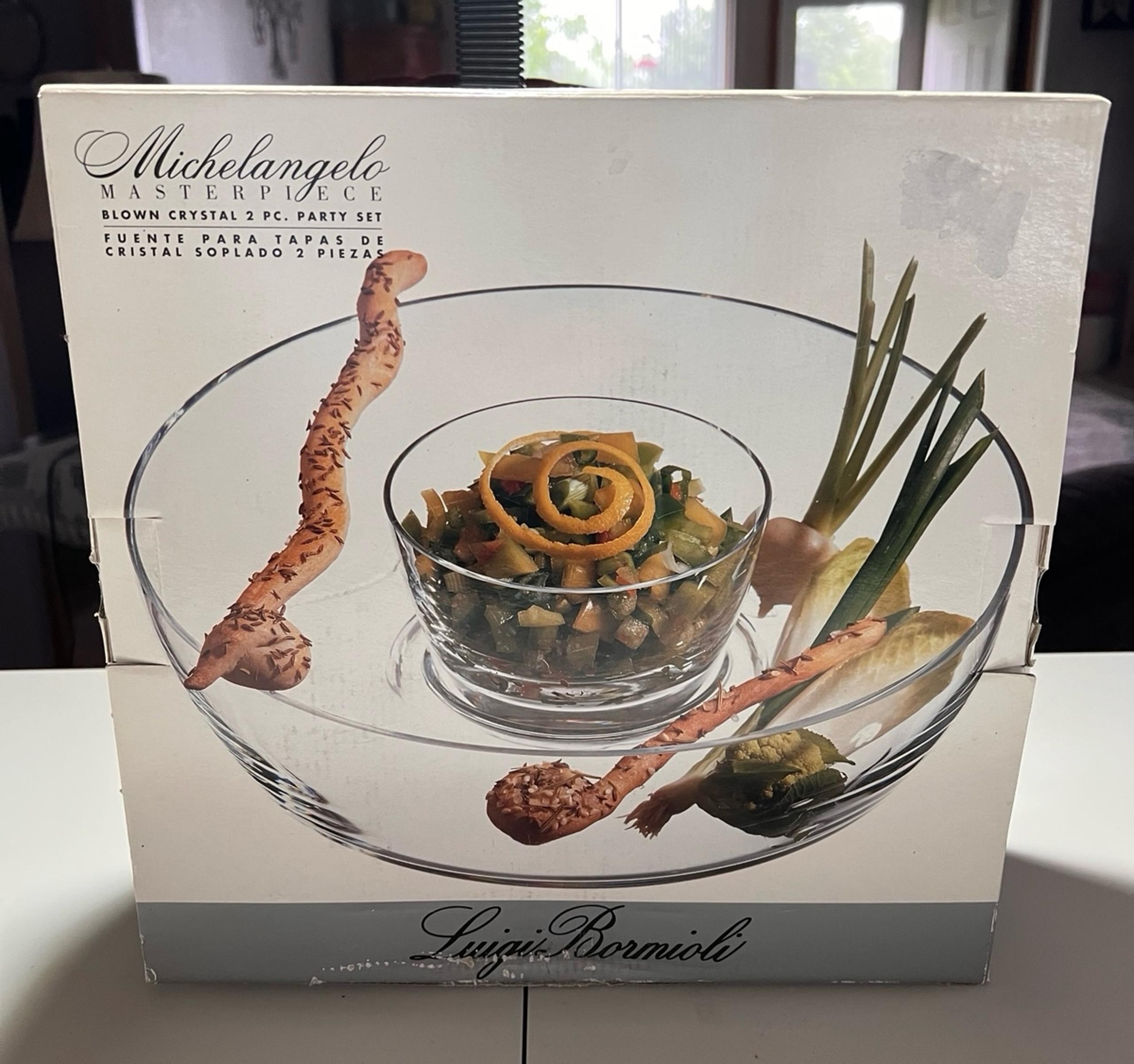 Michelangelo Blown Crystal 2 Pc Party Set Masterpiece