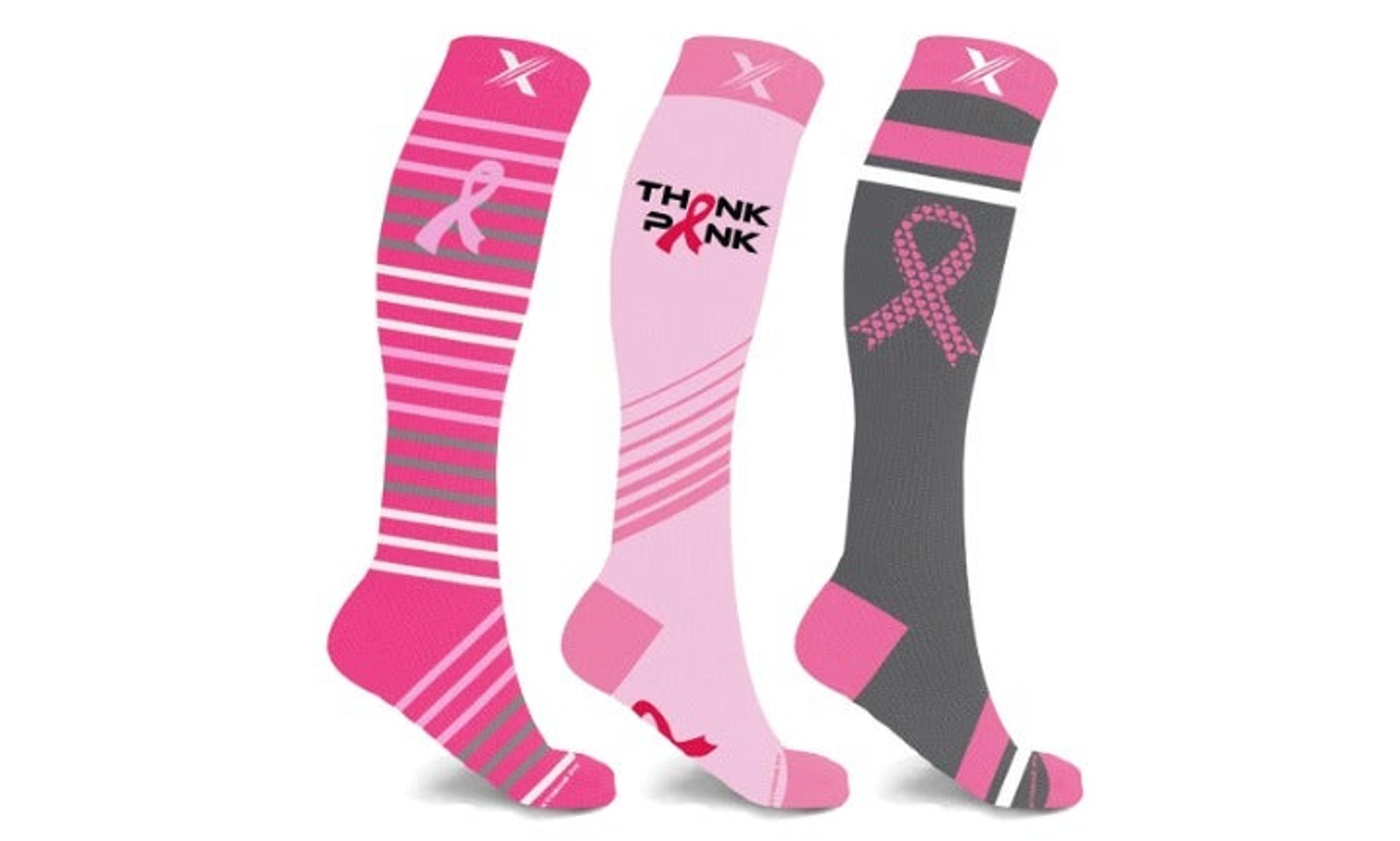 SMALL/MEDIUM  Print Knee-High Compression Socks (3-Pairs)