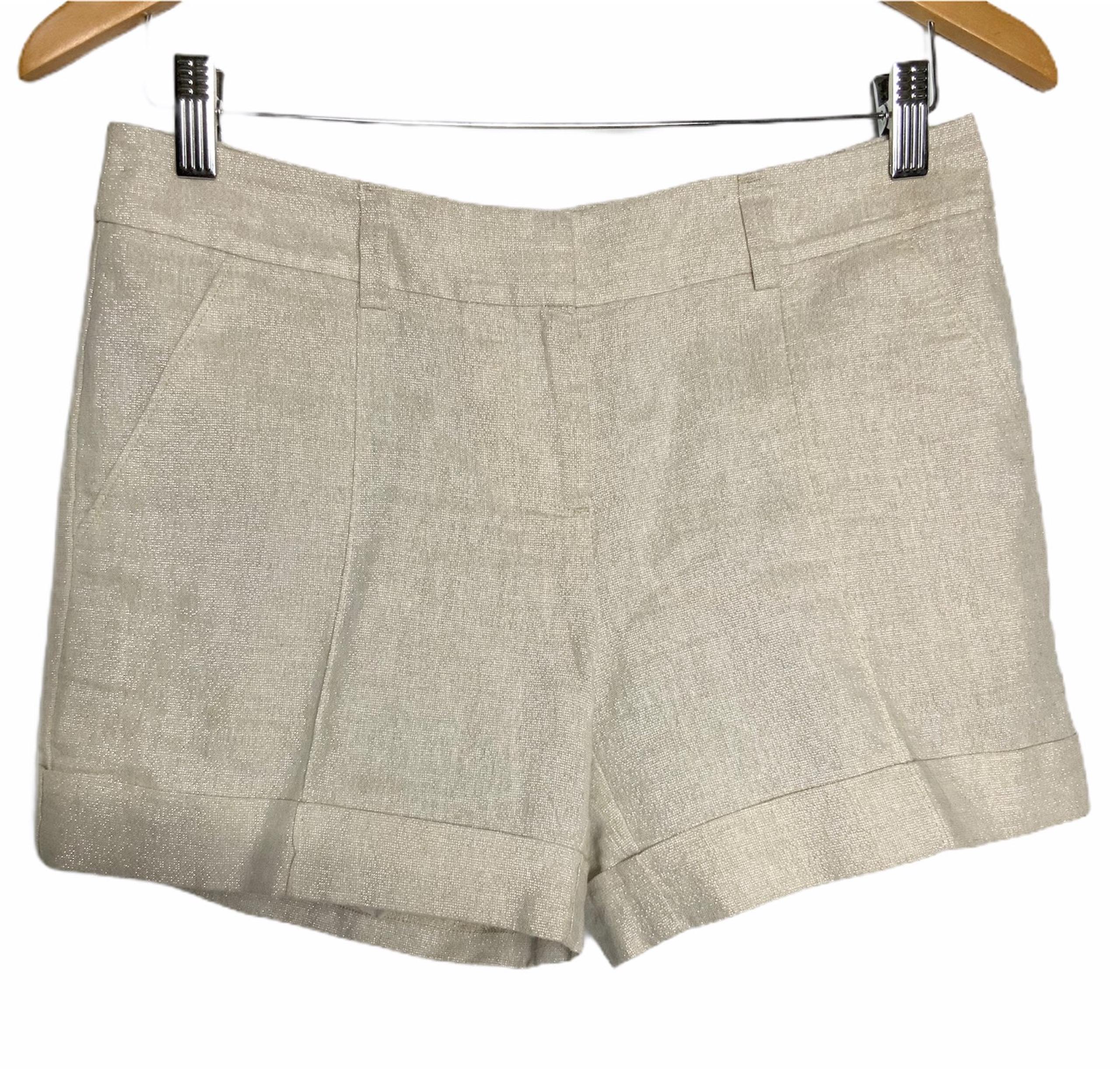 Ann Taylor LOFT Shorts Sz 0 Beige Metall