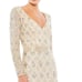 Mac Duggal Embellished V neck long sleeve Evening dress size 2.