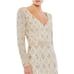 Mac Duggal Embellished V neck long sleeve Evening dress size 2.