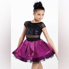 Weissman Dance costume hot pink tutu ballet jazz dress leotard ANNA SUN 10138 SC