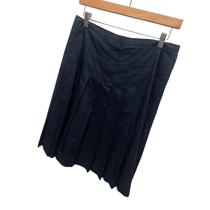 Chaps NWT Navy Nantucket Classics Pleated Skirt