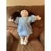 Vintage 80’s Handmade Brown Hair Blue Eyes Girl Doll 16.5 Inches