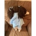Vintage 80’s Handmade Brown Hair Blue Eyes Girl Doll 16.5 Inches