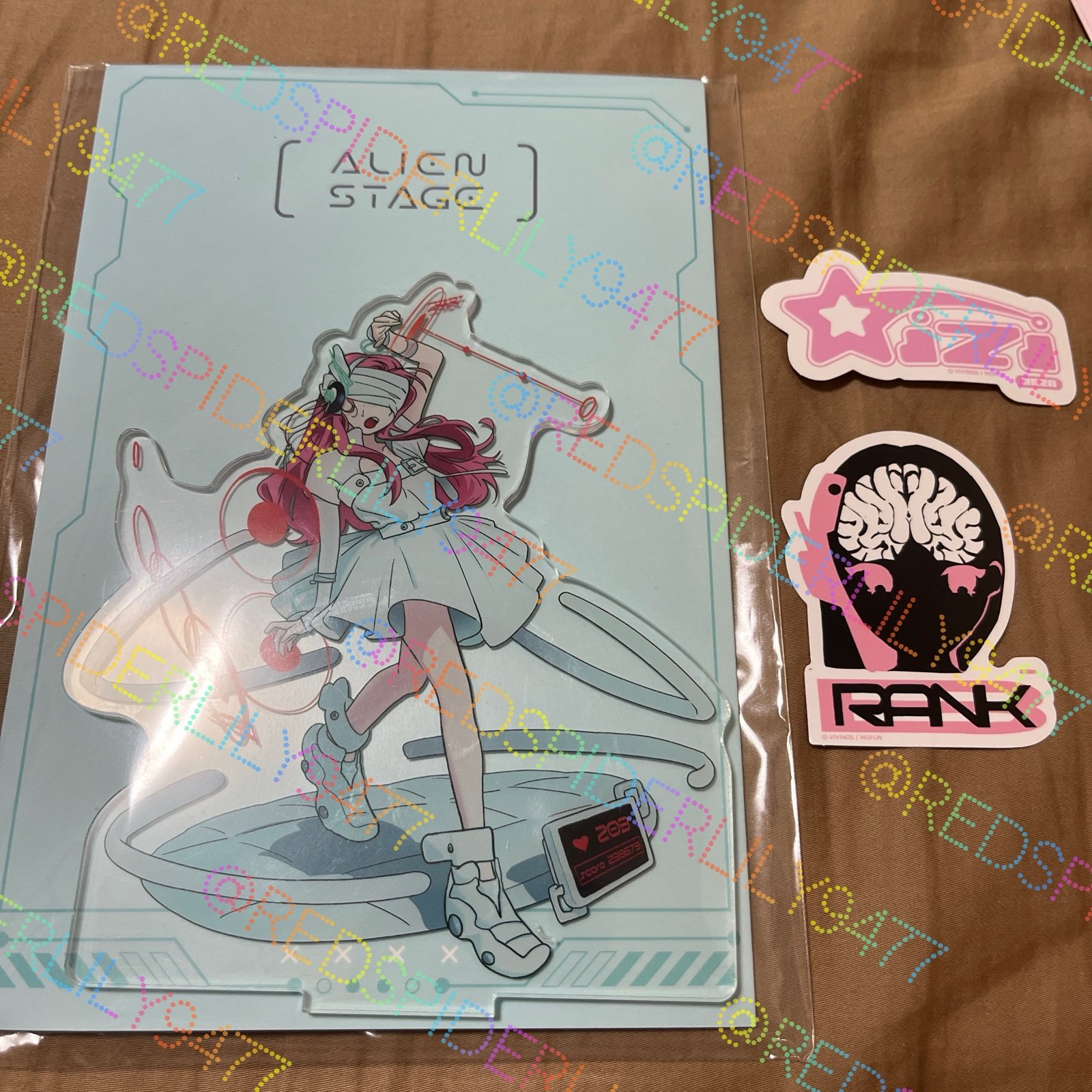 Alien stage Mizi acrylic stand sticker set