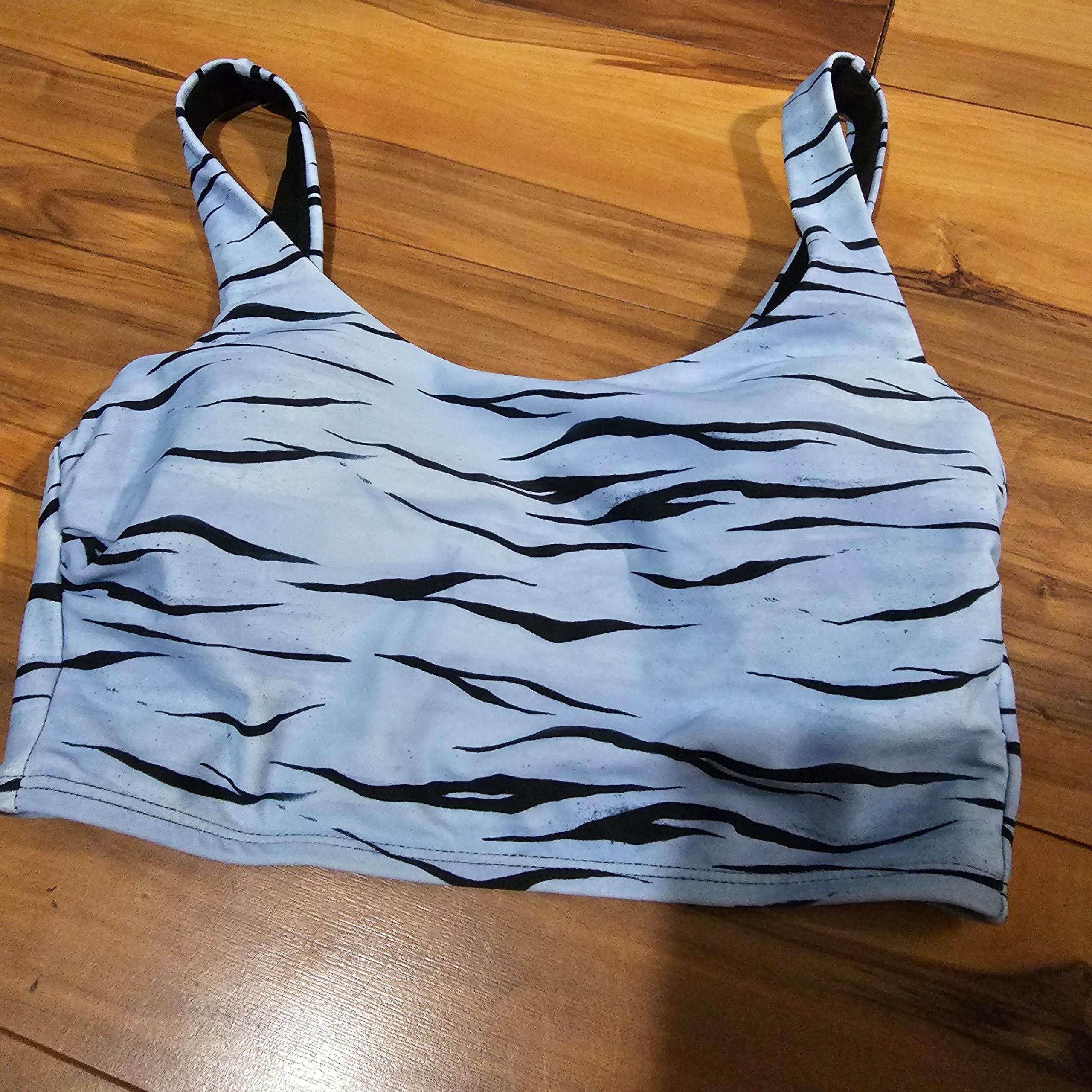 Hula Honey Juniors Bathing Suit Top Blue Size small