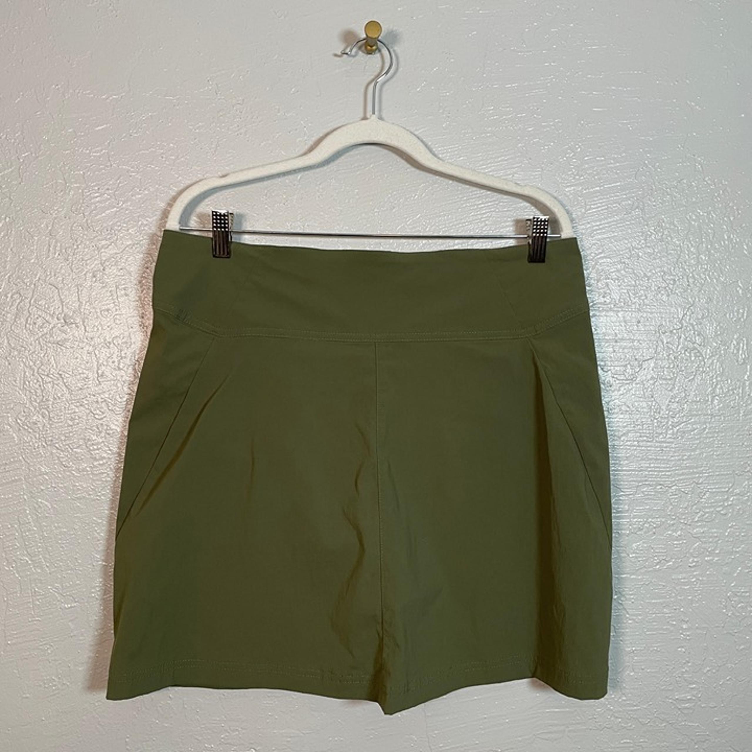 Royal Robbins Women 12 Green Discovery Skort Skirt Stretch Lined Hiking Gorpcore