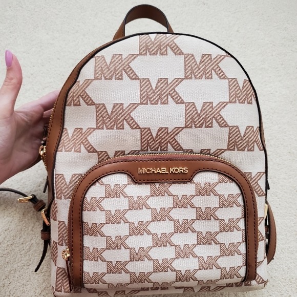 Michael Kors Jaycee Medium Logo Jacquard Backpack
