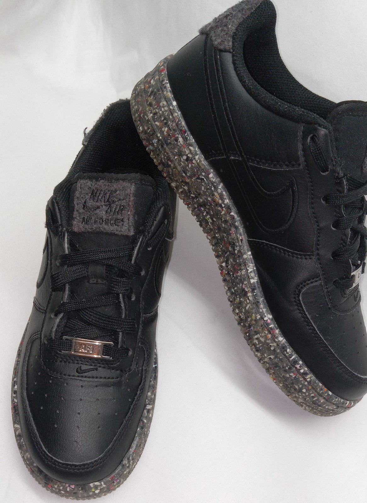 Nike Air Force 1 PS Recycled Wool Pack Black - Size 5.5 Y